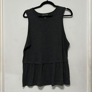 Forever 21 peplum tank top | dark grey | 1x